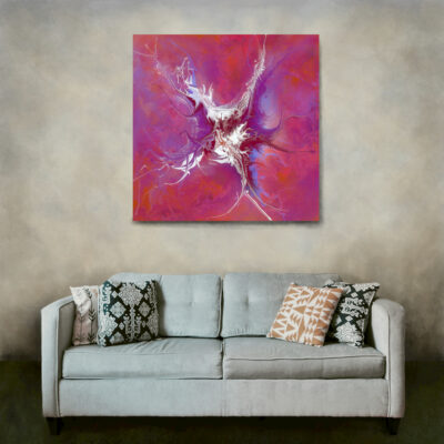 Ontlading, print op doek