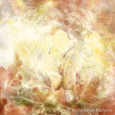 Kristalportret Citrien in gele, beige en witte tinten